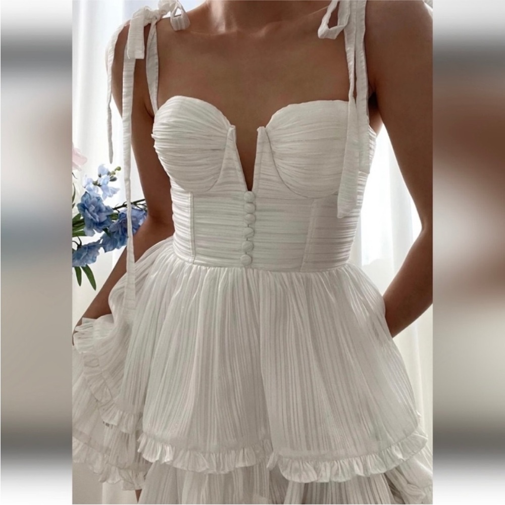 Adeirlina Jasmine Mini Dress Bridal Corset Style Size Small